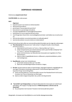In dit document vind u alle onderwerpen m.b.t. cluster groei