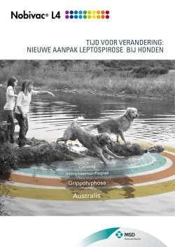 brochure Nobivac L4 - Dierenkliniek Dronten
