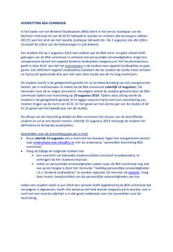 Download hier de informatie over de hoorzitting van de BSA