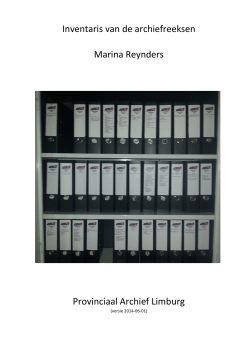 Inventaris archiefreeksen 2014-06-01
