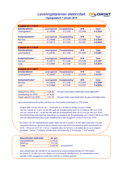 Leveringstarieven elektriciteit