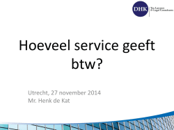 Hoeveel service geeft btw?