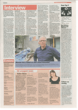Interview_Eric Hoorn_zondagochtendblad