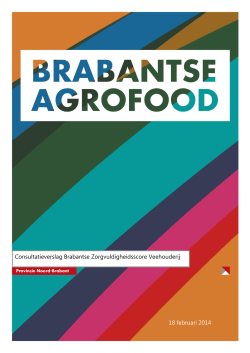 Consultatieverslag Brabantse Zorgvuldigheidsscore Veehouderij 18