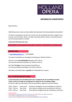 INFORMATIE SUIKERTANTES