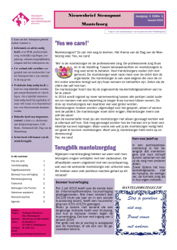 nieuwsbrief januari 2014 - Steunpunt Mantelzorg Sint