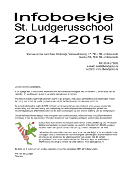 Informatieboekje schooljaar 2014-2015