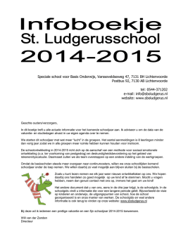 Informatieboekje schooljaar 2014-2015