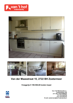 Van der Maasstraat 15, 2722 BH Zoetermeer