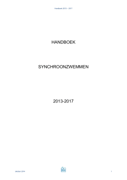 handboek synchroonzwemmen 2013-2017