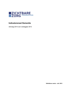 Indicatorgids Dementie 2014