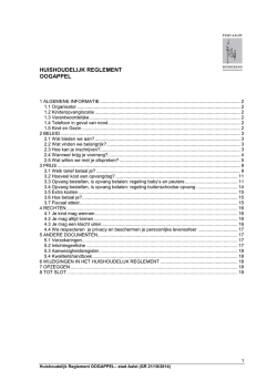 Huishoudelijk Reglement