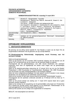 gr 20140331 - Gemeente Wuustwezel