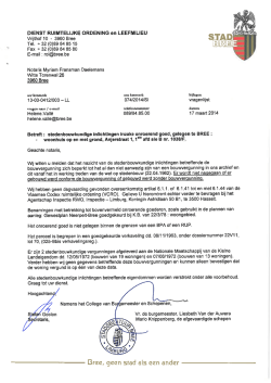 DIENST RUIMTELIJKE ORDENING en LEEFMILIEU