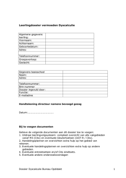 Dossier Ernstige Enkelvoudige Dyslexie