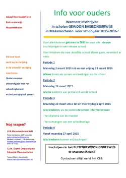 Info voor ouders - Vrije Basisschool De Triangel