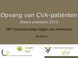 Opvang van CVA-patiënten