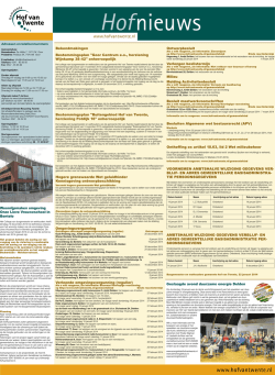 Hofnieuws 22 januari 2014 - Gemeente Hof van Twente
