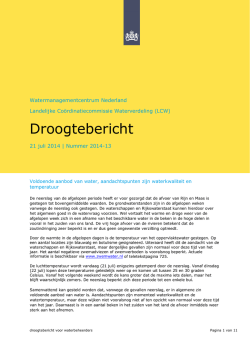 Droogtebericht 21 juli 2014