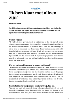 interview in Het Parool