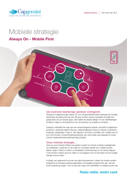 Mobiele strategie - Capgemini Nederland