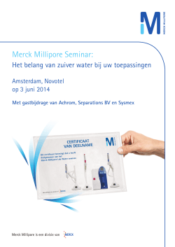Merck Millipore Seminar:
