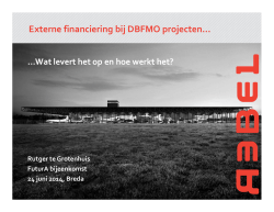 (Rebel Group) – Externe financiering bij DBFMO projecten