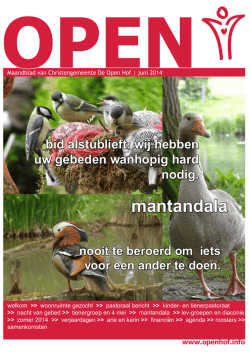 mantandala - Christengemeente De Open Hof