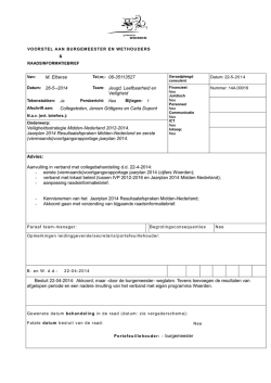 Jaarplan 2014 Resultaatafspraken Midden-Nederland