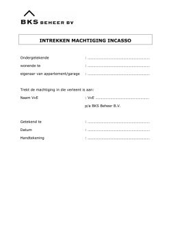 Intrekking Automatische Incasso