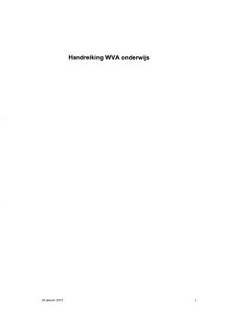 Handreiking WVA onderwijs