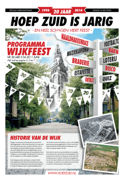 Jubileumkrant - Hoep Zuid viert feest