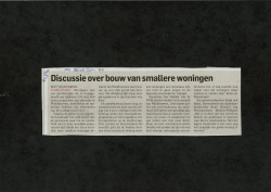 Discussie over bouw van smallere woningen