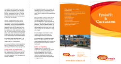 Download onze folder voor nog meer informatie - Fysio