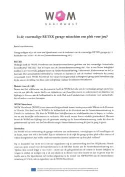 Is de voormalige RETEK garage misschien een plek voor jou?