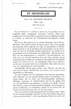 In memoriam prof. dr. Leendert Bouman