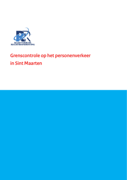 Grenscontrole op het personenverkeer in Sint Maarten