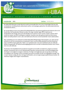 BVD 19/05/2014 De ziekte BVD (boviene virale diarree) wordt