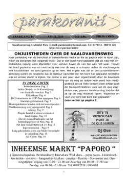 InHEEMSE MARKT &ldquo;PAPORO &ldquo;
