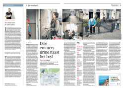 Dr ie emmers urine naast het bed