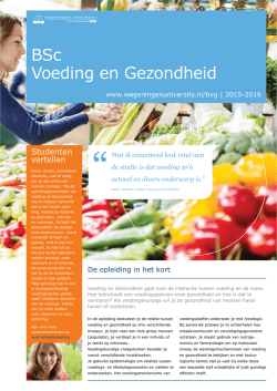 BSc Voeding en Gezondheid