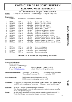 zwemclub de brugse ijsberen zaterdag 06 september 2014