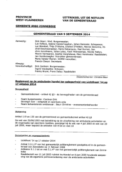 Reglement op de ambulante handel ter gelegenheid van Lichtfront