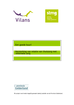 Een goede buur! Versterking van relatie van thuiszorg met