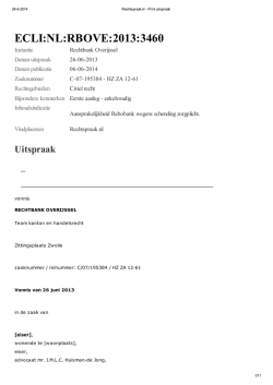 ECLI:NL:RBOVE:2013:3460 - Financieel Recht Advocaten