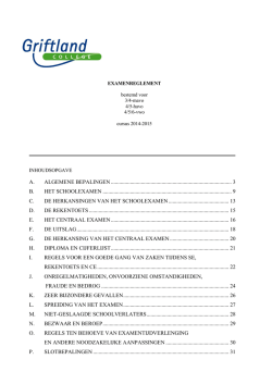 Examenreglement 2014-2015
