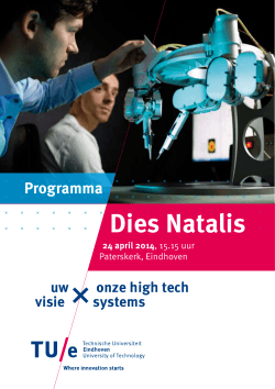 Programma Dies Natalis - Technische Universiteit Eindhoven