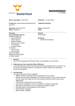 IO 1418936 verslag en vragen nieuwe bewoners