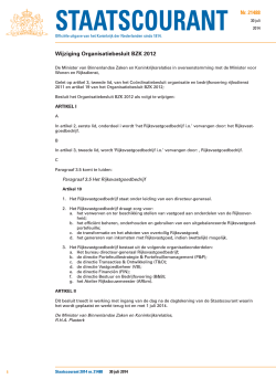 "Wijziging organisatiebesluit 2012 van 30 juli 2014" PDF document