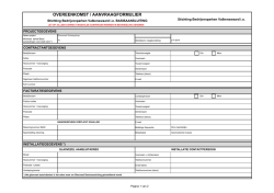 Download Overeenkomst / aanvraagformulier